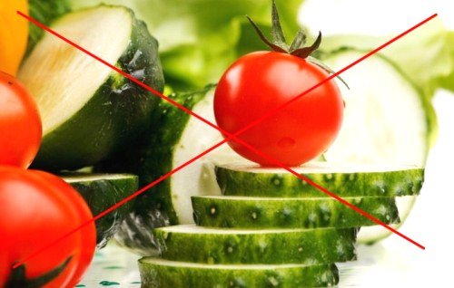 помидоры и огурцы - запрещенные продукты