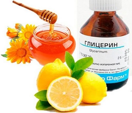 Рецепт №2 с глицерином, лимоном и медом