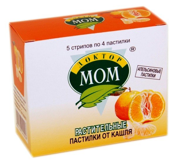 Пастилки Доктор Мом со вкусом апельсина