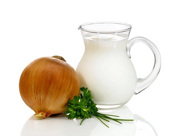Молоко с луком прекрасно подходит для лечения сухого непродуктивного кашля